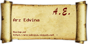 Arz Edvina névjegykártya